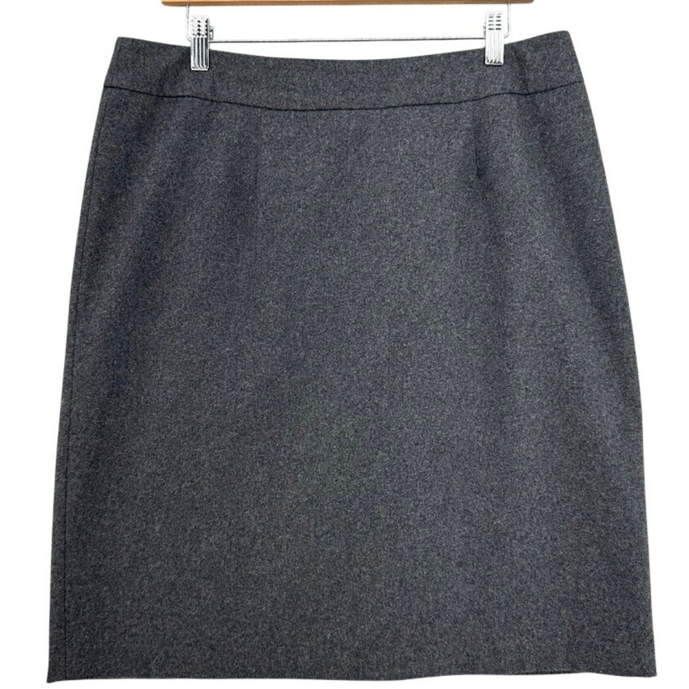 VTG 90s Chadwicks‎ Gray Wool Blend Lined Pencil Skirt SZ 12 Retro Preppy Career